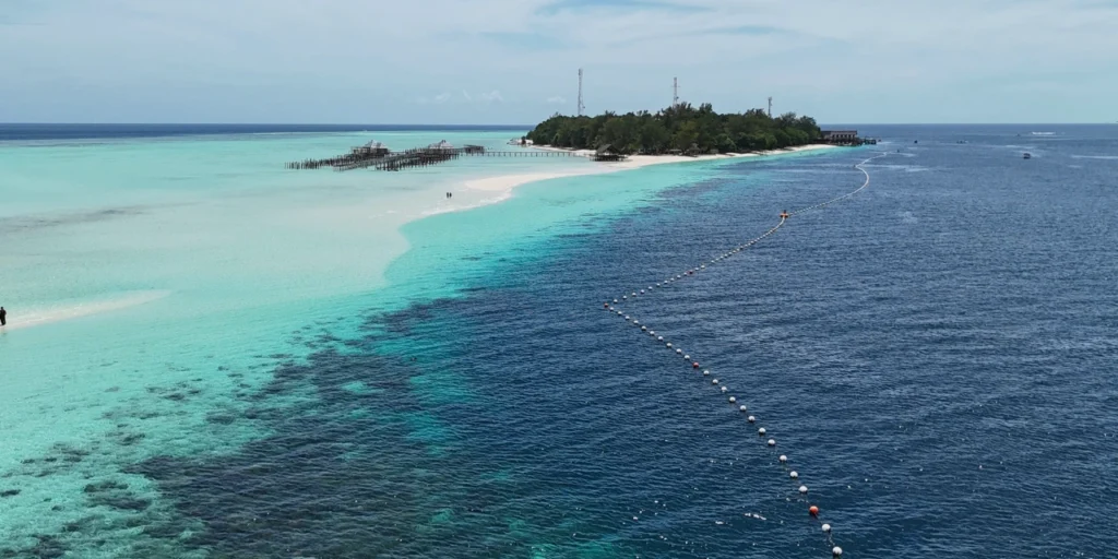 Bird’s-Eye View of Semporna Island Tropical Paradise