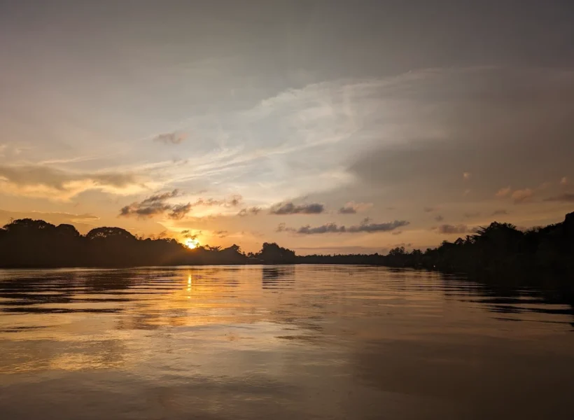 kinabatangan cruise sunset view