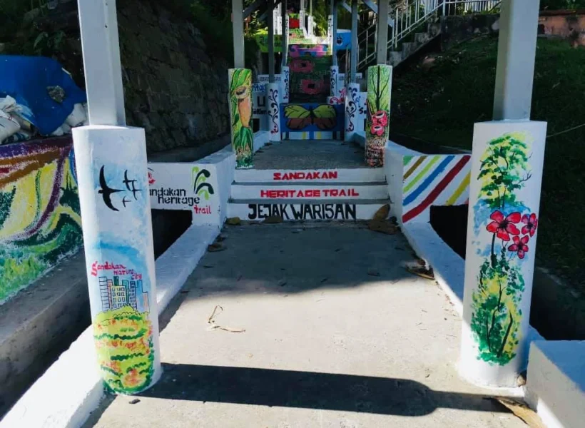 View of the Sandakan Heritage Trail featuring scenic walkways that showcase the city’s cultural heritage.